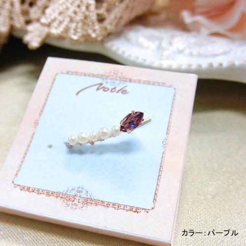 【メール便可】Notle／ノートル／マーキス×パール ラインピアス／イヤークリップ／イヤーカフ／ラインパール　片耳　TP-0145 |  | 01