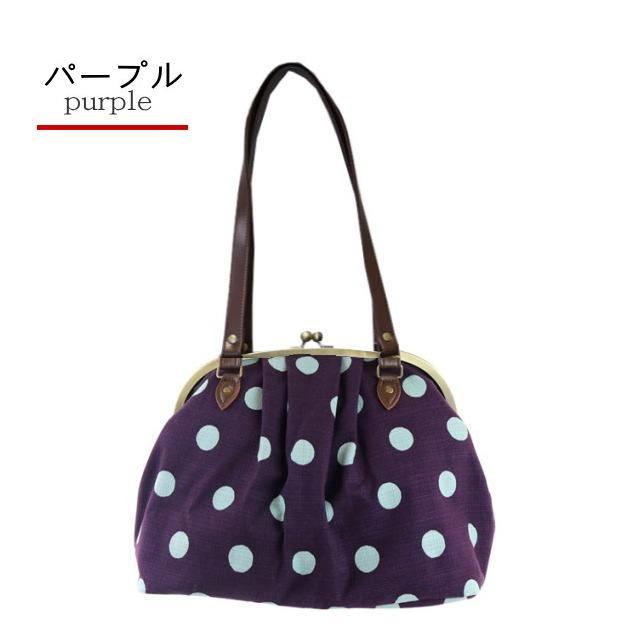 pocchiri【ぽっちり】バッグ ボストンバッグ がま口バッグ ドット