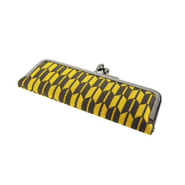 がま口印鑑ケース／スーベニール【にっぽんCHACHACHA】むかし文様ジャガード／矢絣模様／はんこ　朱肉付き　がま口　モダン　レトロ　和柄　和雑貨 |  | 02