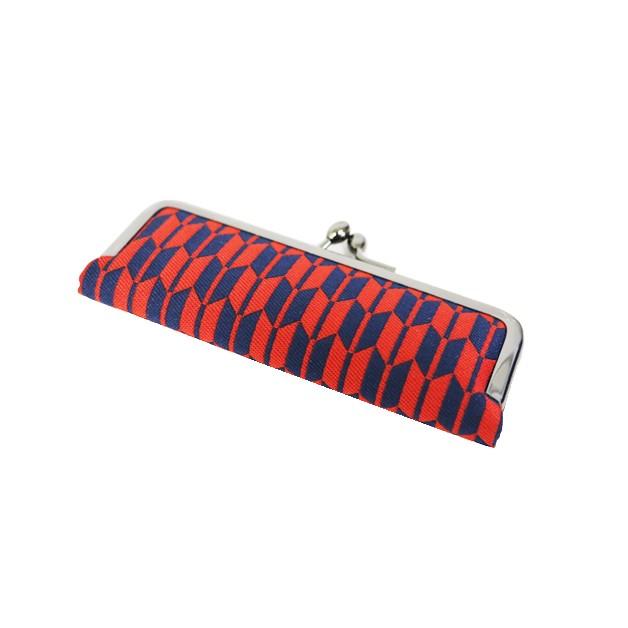 がま口印鑑ケース／スーベニール【にっぽんCHACHACHA】むかし文様ジャガード／矢絣模様／はんこ　朱肉付き　がま口　モダン　レトロ　和柄　和雑貨 |  | 04