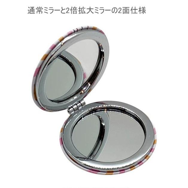 新品 MULBERRY マルベリー コンパクトミラー 鏡 手鏡 ミラー 革 黒