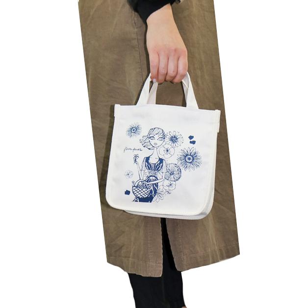 ジェフリーフルビマーリ　スクエアランチトート　ランチトートバッグ　　サブバッグ　ランチトート　フラワーパワー　パラダイス　白　ホワイト　 |  | 08