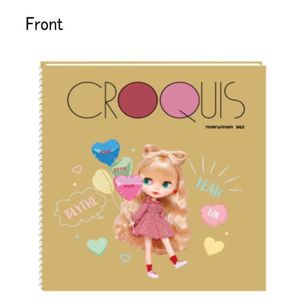 Blythe　ブライス　クロッキーノート　スクエア　スケッチブック　無地　ノート　メモ帳　文房具　冊子　ステーショナリー　スクエア型　四角　バルーン |  | 01
