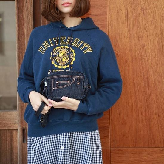 デニム地 デニムポーチ 化粧ポーチ 小物入れ デニム雑貨 ジーンズ素材