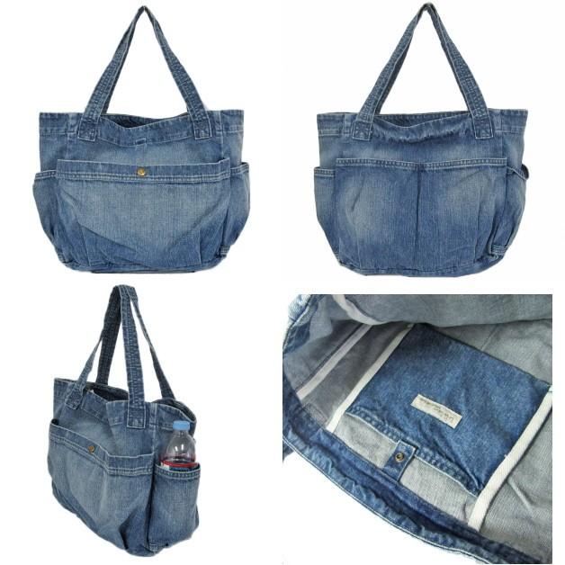 【LoLoLavo】ロロラボ　デニム地　スモールバッグ　トート　デニム雑貨　ジーンズ素材　バッグ |  | 02