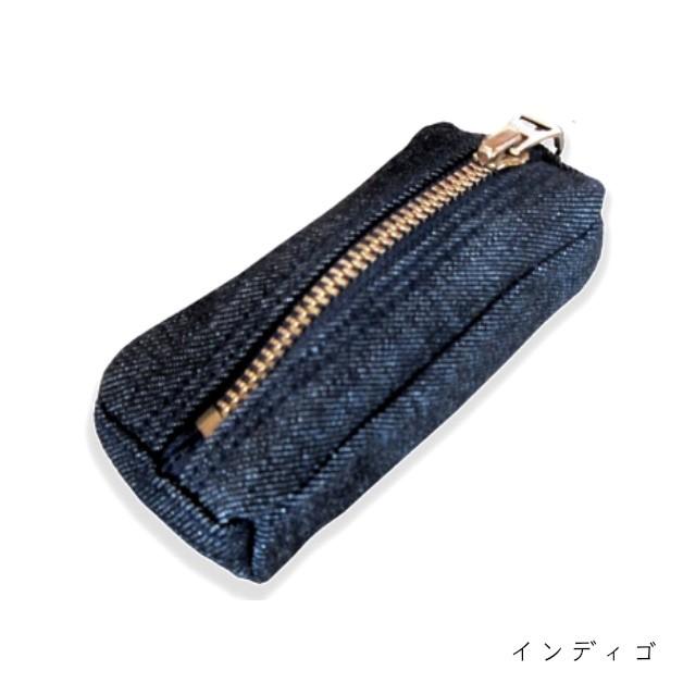 デニム　キーケース　鍵　スマートキー収納　カギケース　デニム雑貨　ジーンズ素材　車　カーアクセサリー　小銭入れ　インディゴ　ヒッコリー　ウォバッシュ |  | 01