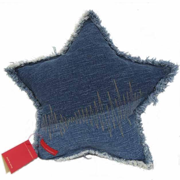【araiyan】アライヤン　クッション　デニムクッション　ハート　スター　デニム雑貨　ジーンズ素材　星　パッチワーク　デニムアイテム |  | 01