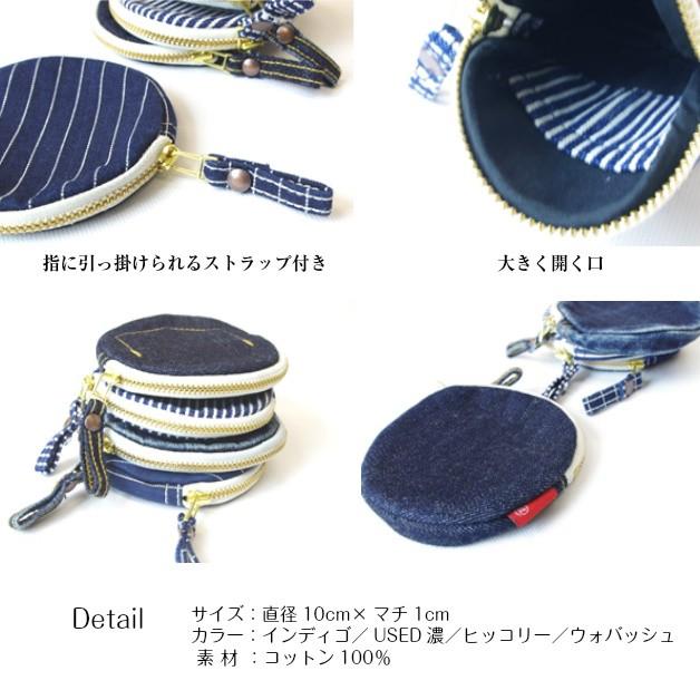 【araiyan】アライヤン　サークルコインケース　デニム小銭入れ　小物入れ　デニム地　丸型　ジーンズ素材　デニム雑貨 財布　メール便可 |  | 02