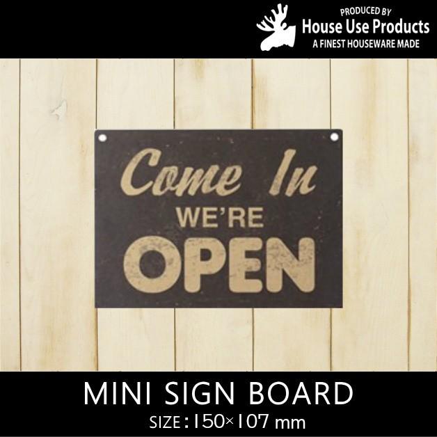 ミニサインボード／OPEN／mini看板／アンティーク／ビンテージ／MDFボード／プレート／インテリア雑貨　開店　案内　【メール便可】 | 
