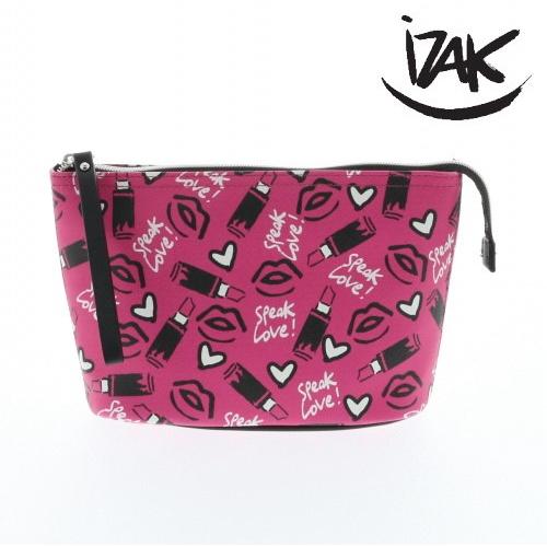 Izak アイザック コスメポーチ イラスト 小物入れ Saffiano Cosmetic Bag コスメ雑貨 丸型 コスメリップ ピンク ｌ Izcvl002 Lip Izak Izak 031 Ffactory Yahoo 店 通販 Yahoo ショッピング