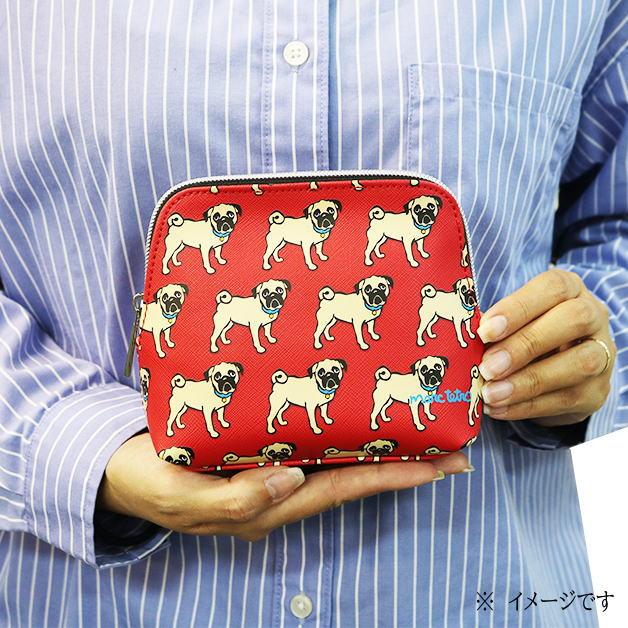 マークテトロ　3ピースコスメティックポーチセット　PUG　パグ　コスメバッグ　3セット　コスメ雑貨　赤　レッド　MT-3PCS-PUG　marc tetro |  | 12