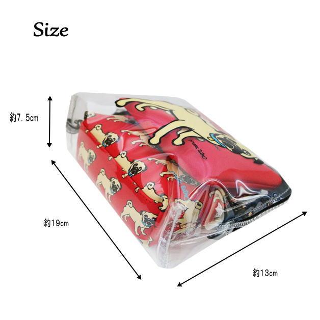 マークテトロ　3ピースコスメティックポーチセット　PUG　パグ　コスメバッグ　3セット　コスメ雑貨　赤　レッド　MT-3PCS-PUG　marc tetro |  | 04