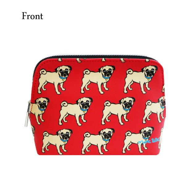マークテトロ　3ピースコスメティックポーチセット　PUG　パグ　コスメバッグ　3セット　コスメ雑貨　赤　レッド　MT-3PCS-PUG　marc tetro |  | 05