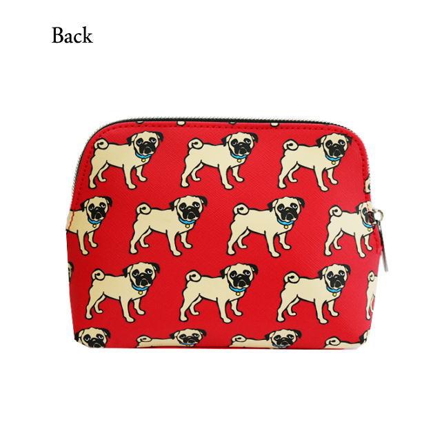 マークテトロ　3ピースコスメティックポーチセット　PUG　パグ　コスメバッグ　3セット　コスメ雑貨　赤　レッド　MT-3PCS-PUG　marc tetro |  | 06