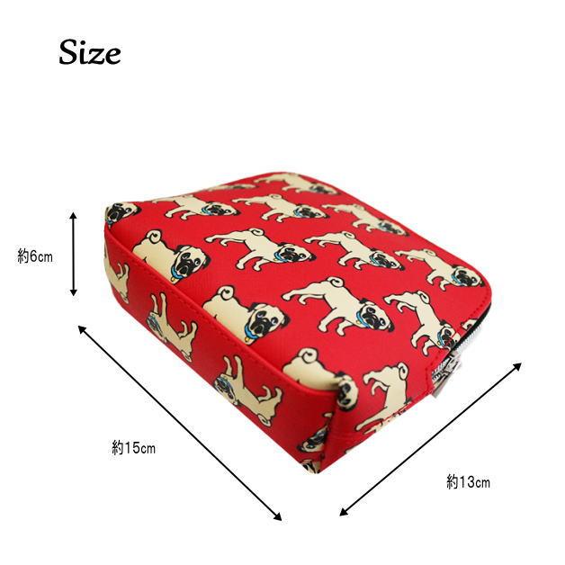 マークテトロ　3ピースコスメティックポーチセット　PUG　パグ　コスメバッグ　3セット　コスメ雑貨　赤　レッド　MT-3PCS-PUG　marc tetro |  | 07