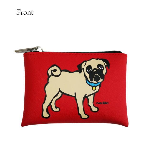 マークテトロ　3ピースコスメティックポーチセット　PUG　パグ　コスメバッグ　3セット　コスメ雑貨　赤　レッド　MT-3PCS-PUG　marc tetro |  | 08