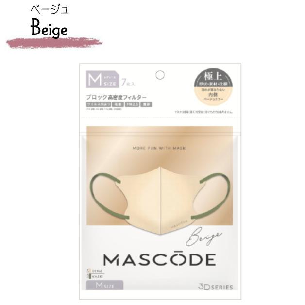MASCODE　マスコード　３Ｄマスク　マスク　感染対策　花粉症　PM2.5　Mサイズ　レディス　オシャレ　耳が痛くなりにくい　3D不織布マスク　カラーマスク |  | 04