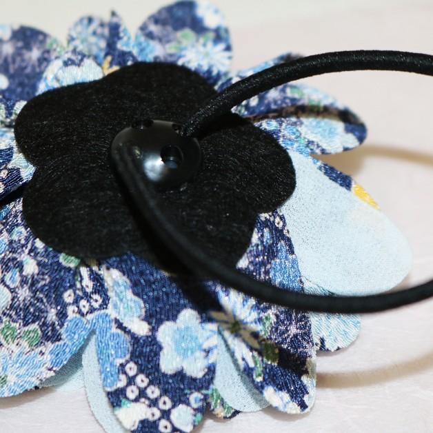 ヘアゴム／ダリア　花　フリル／ちりめん＆シフォン　髪留め　ゴム　フラワー　髪　ヘアアクセサリー　和柄　和雑貨 |  | 03