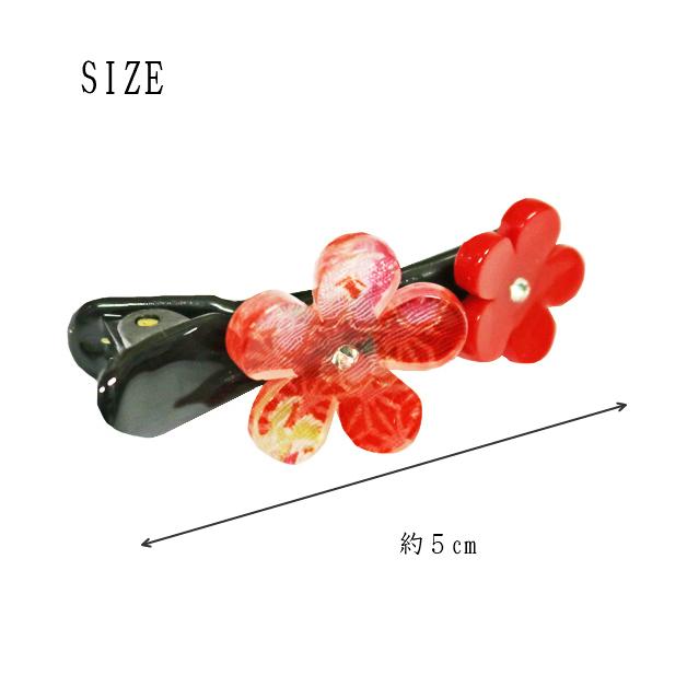 ヘアクリップ ミニミニサイズ ミニクリップ 花*花 ヘア