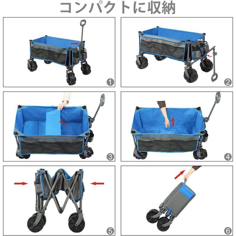 Timber Ridge アウトドアワゴン 折り畳み 収束式 丸洗い キャンプカート キャリーワゴン Ridge アウトドアワゴン 折り畳み 収束式 丸洗い キャンプカート キャリーワゴン 5cm