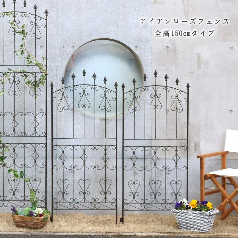 ガーデンガーデン アイアンローズフェンス ロータイプ 高さ150cm×幅62cm 2枚セット ホワイト トレリス IFROSE150CP2P 高さ150cm×幅62cm 2枚セット アイアンローズフェンス ロータイプ ホワイト トレリス IFROSE150CP2P サイズ