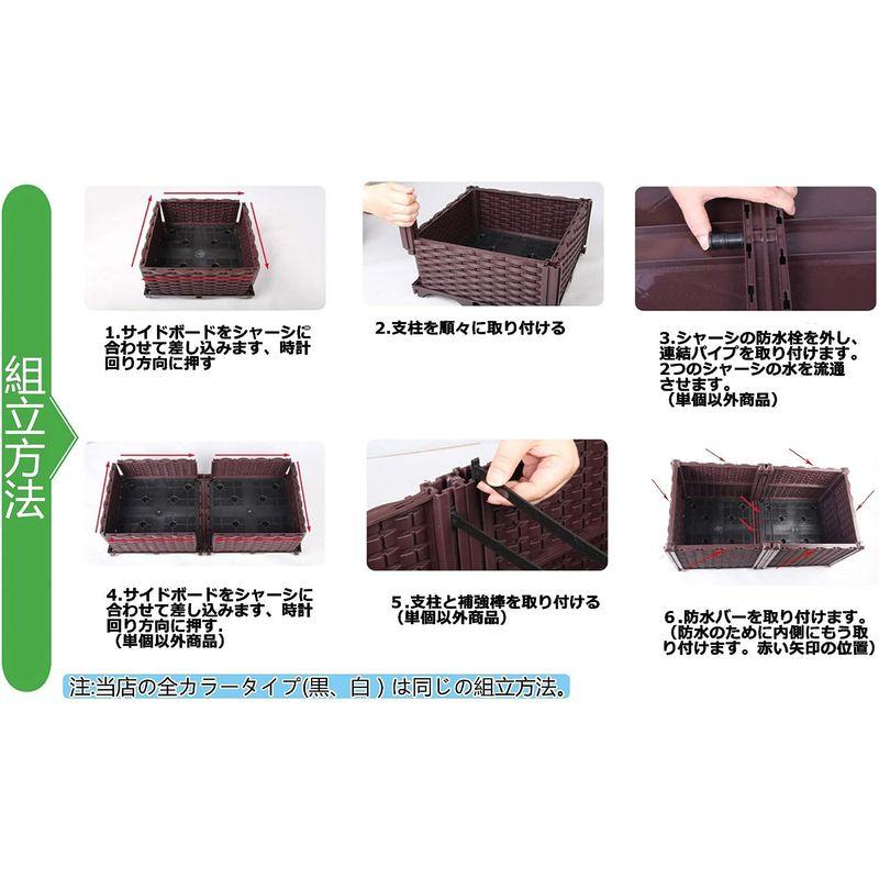 HRS ガーデンボックス 屋外 プランターボックス 大型 組立式 プラスチック製 園芸 鉢植え入れ ベランダ・屋上・庭 (花、植物、野菜) 屋上 植物 ガーデンボックス 屋外 プランターボックス 大型 組立式 プラスチック製 園芸 鉢植え入れ ベランダ 野菜 サイズ