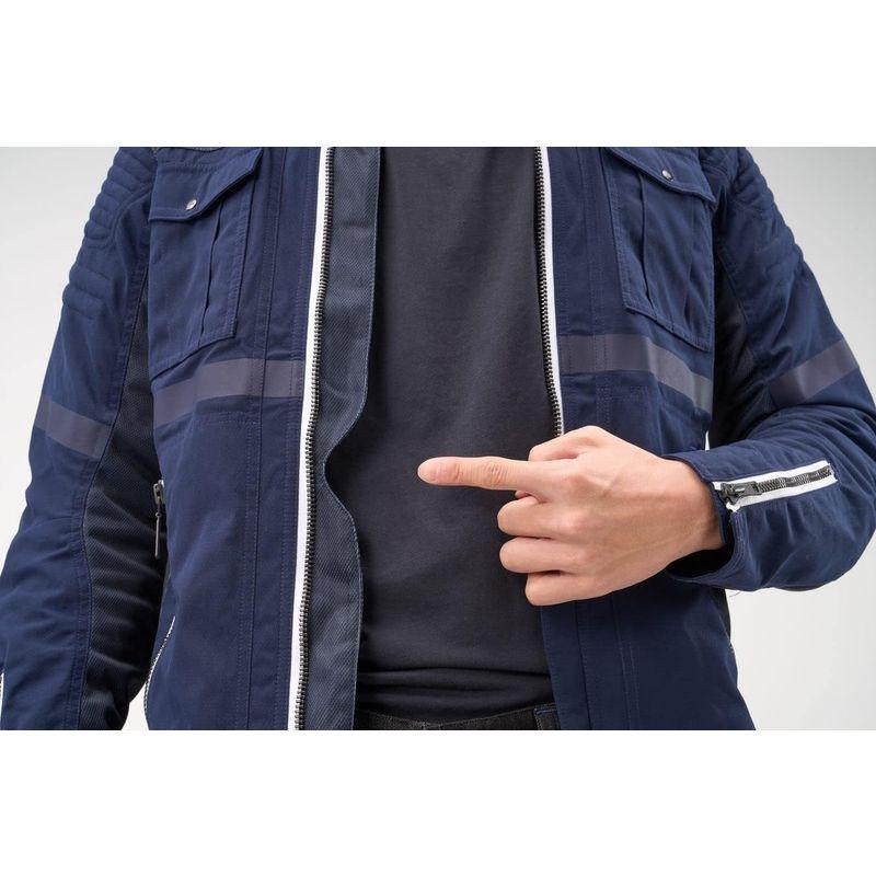 ヤマハ発動機 ライディングジャケット KUSHITANI(クシタニ) コラボモデル YAS68K アーカナハーフメッシュジャケット ネイビー ライディングジャケット KUSHITANI クシタニ コラボモデル YAS68K アーカナハーフメッシュジャケット ネイビー