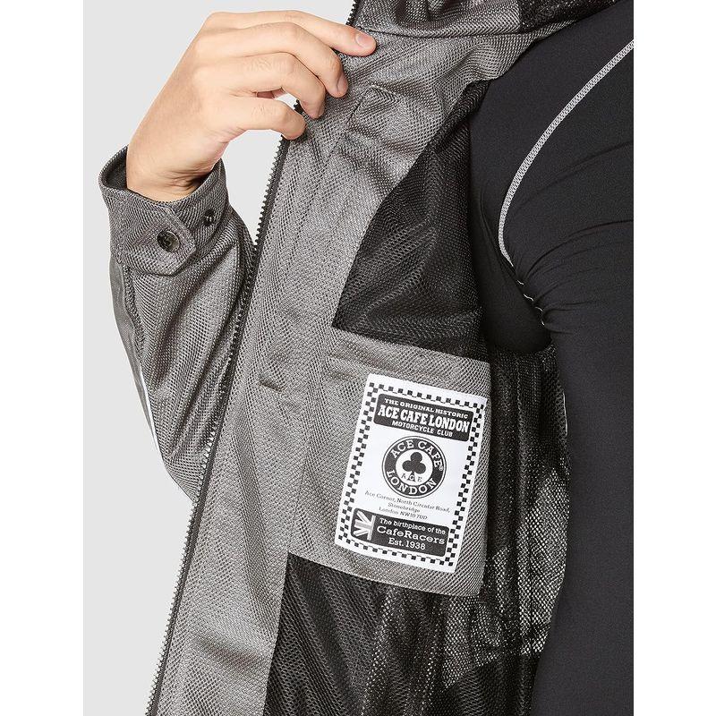 ACE CAFE LONDON スポーツ フーデッド メッシュジャケット SS2203MJ D.GY L CAFE LONDON スポーツ フーデッド メッシュジャケット SS2203MJ GY