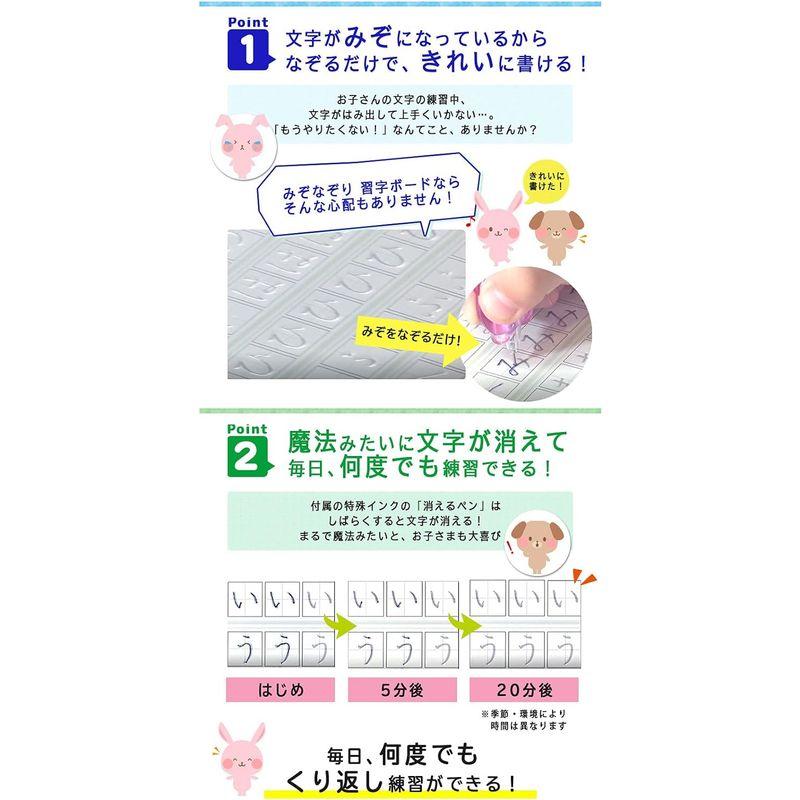 ひらがな みぞなぞり 習字ボード 漢字 カタカナ 数字 アルファベット 1年生漢字 対応 繰り返し練習ボード 知育玩具 書き順付練習シート BC1373506340(13467円)