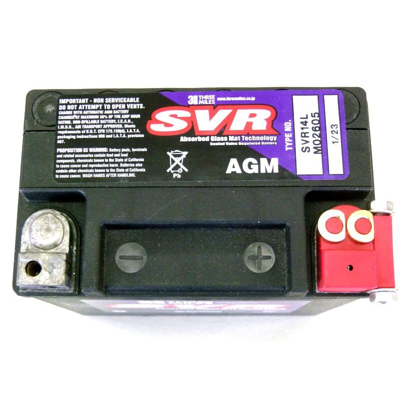 SVR14L AGM BATTERY バッテリー スリーマイルズ M02605 |  | 01