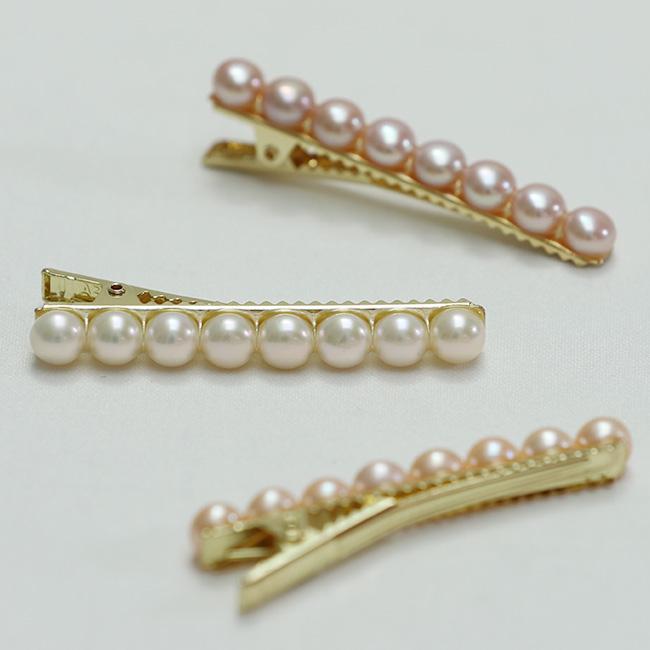 2点セット 上品 パールヘアピン 本真珠 エレガント ヘアアクセサリー
