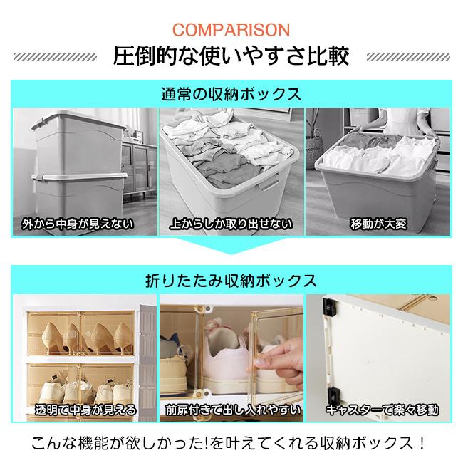 シューズボックス 前開き 中身が見える クリア 2足 4足 6足 8足収納