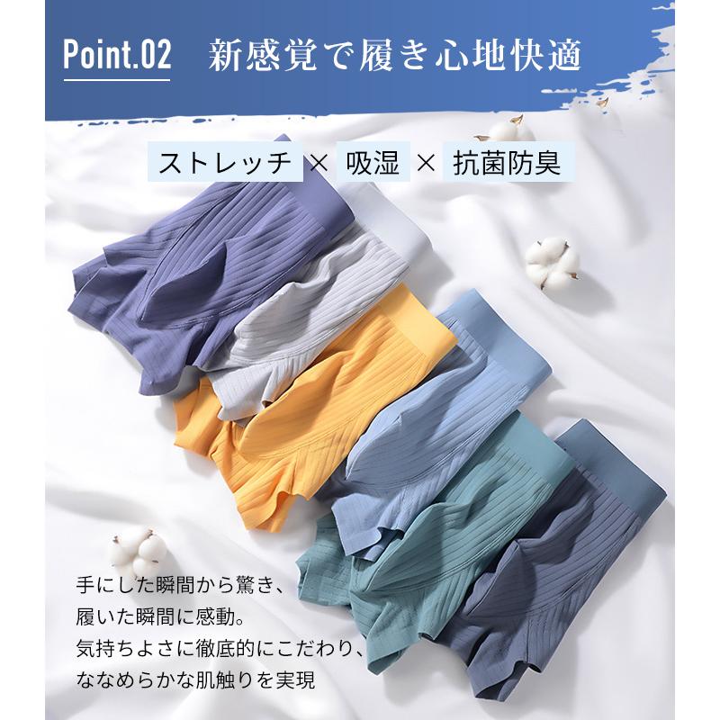 高品質 50S お得な4枚セット 綿100% 超ストレッチ メンズ ボクサー