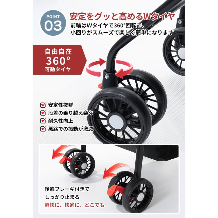 高品質 3WAY 多機能 分離式4輪ペットカート 対面式 ペットキャリー