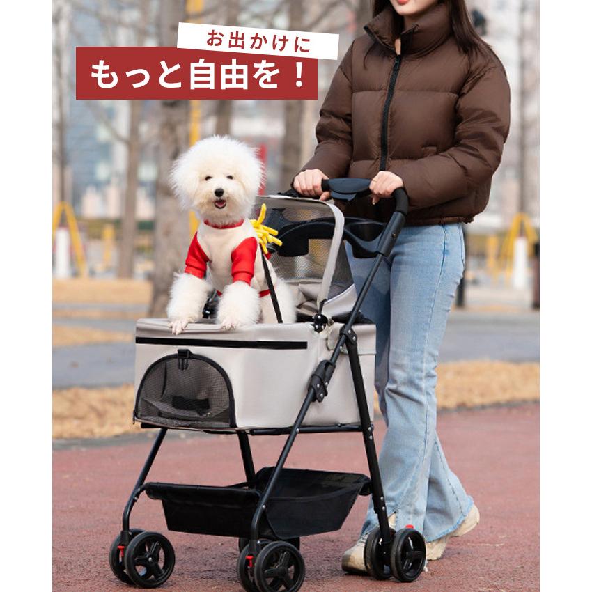 高品質 3WAY 多機能 分離式4輪ペットカート 対面式 ペットキャリー