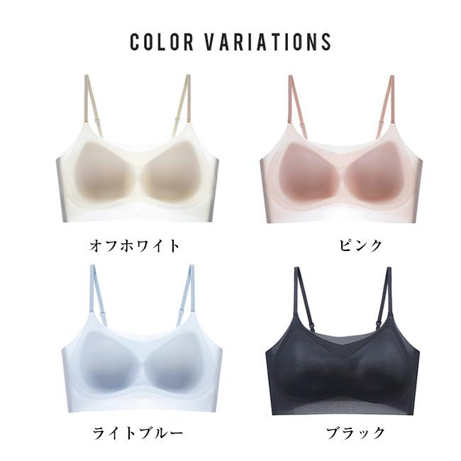接触冷感 夏ブラ 涼しい ノンワイヤー ブラジャー 軽量 吸汗 速乾 ひびきにくい 下着 紙より薄い キャミブラ タンクトップ : FFKO ...
