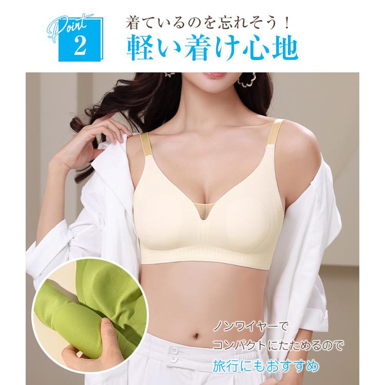 シムレス 蒸れない 接触冷感 夏ブラ 涼しい 速乾 ひびきにくい