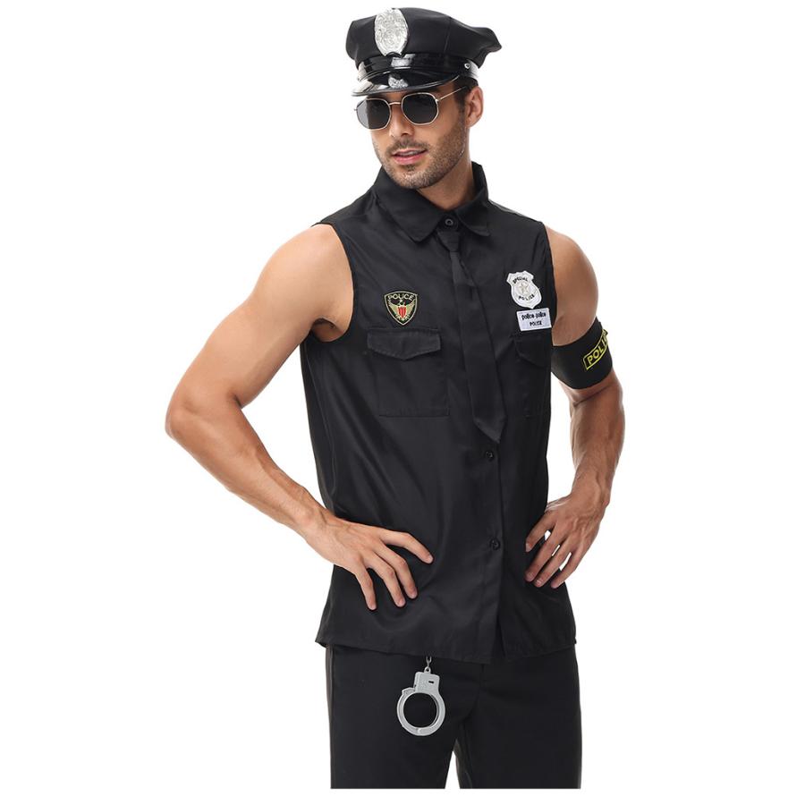 ハロウィン コスプレ ポリスシティ ポリス 男性 警察官 コスチューム
