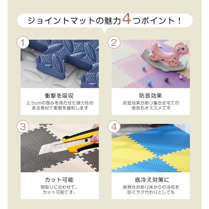 8枚 ジョイントマット 大判60*60*2.5 超厚み おしゃれ フロア 8枚 ジョイントマット 大判60*60*2.5 超厚み おしゃれ フロア