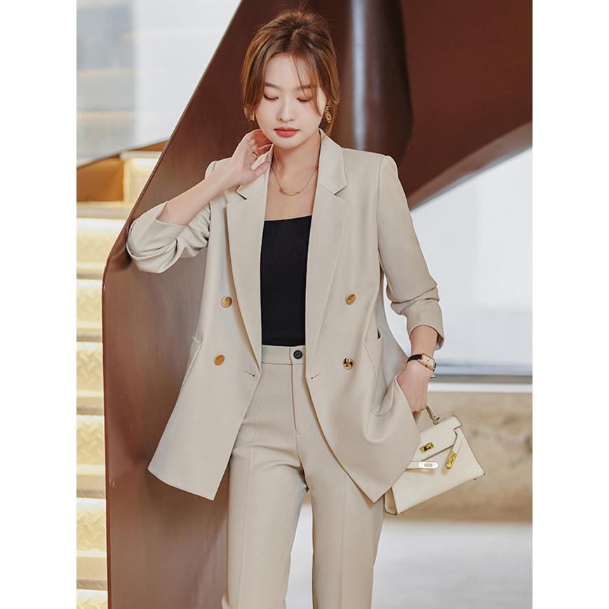 チェック スーツ 160cm 卒業式 Flolia（フロリア） セットアップ チェック柄ツイードノーカラー