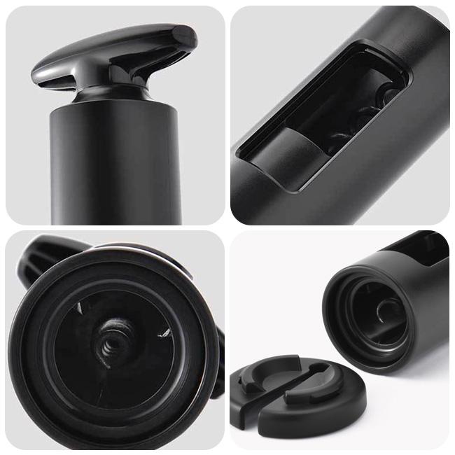 即納 高品質 ブラック ワインオープナー 簡単 4点セット フォイル