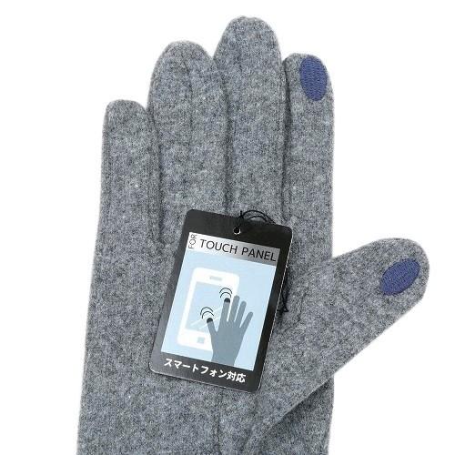 MACKINTOSH PHILOSOPHY マッキントッシュ スマートフォン対応 本革装飾 カシミヤ混 ウール グローブ 手袋 グレー 21/12/4 241221 送料無料|fflower11|04