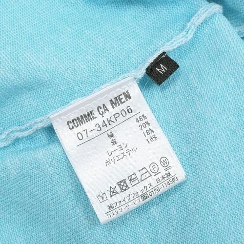 SALE69%OFF COMME CA MEN コムサメン 日本製 カラーバック ニットソー 半袖  青 22/3/5 310322 送料無料｜fflower11｜07