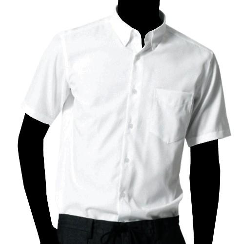 SALE54%OFF COMME CA MEN コムサメン  形態安定 ホワイトドビー ドレスシャツ 半袖  白 20/2/2 050220 送料無料｜fflower11｜05