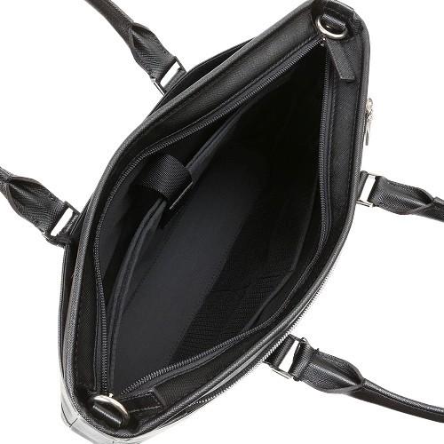 黒いレザービジネスバッグ ビジネスバッグ A4 ブラック ショルダーバッグ 革鞄 レザー