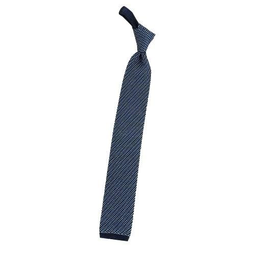 dunhill ダンヒル　ニットタイ　100%シルク　スクエア　ナロータイ　美品 dunhill 新古品 ダンヒル イタリア製 スクエア シルク