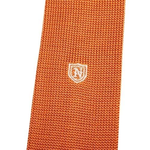 SALE大特価 NEWYORKER ニューヨーカー 日本製 ボーダースクエアシルクニットタイ 橙 17/3/5 300317 送料無料 | NEWYORKER | 04