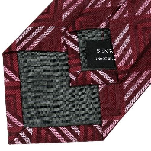 SALE57%OFF renoma PARIS レノマ 日本製 幾何学柄 シルクネクタイ ワイン 22/1/3 140122 送料無料 | renoma | 06