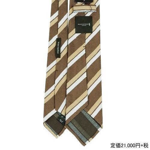 マッキントッシュ ネクタイ MACKINTOSH LONDON 61%OFF メンズ ラッピング無料 日本製 撥水 VANNERS/バーナーズ レジメンタル シルク ベージュ 290224 送料無料 | MACKINTOSH LONDON | 02