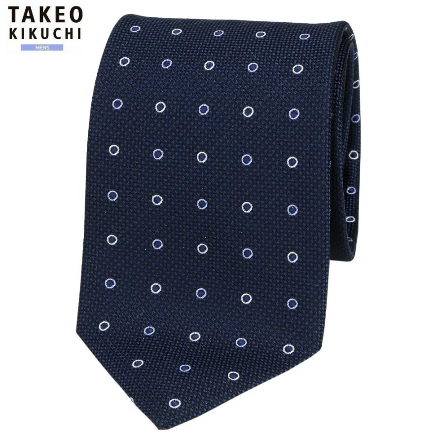 タケオキクチ ネクタイ TAKEO KIKUCHI メンズ ブランド ギフト プレゼント 日本製 ドット刺繍 シルク 紺 101024 送料無料 | TAKEO KIKUCHI